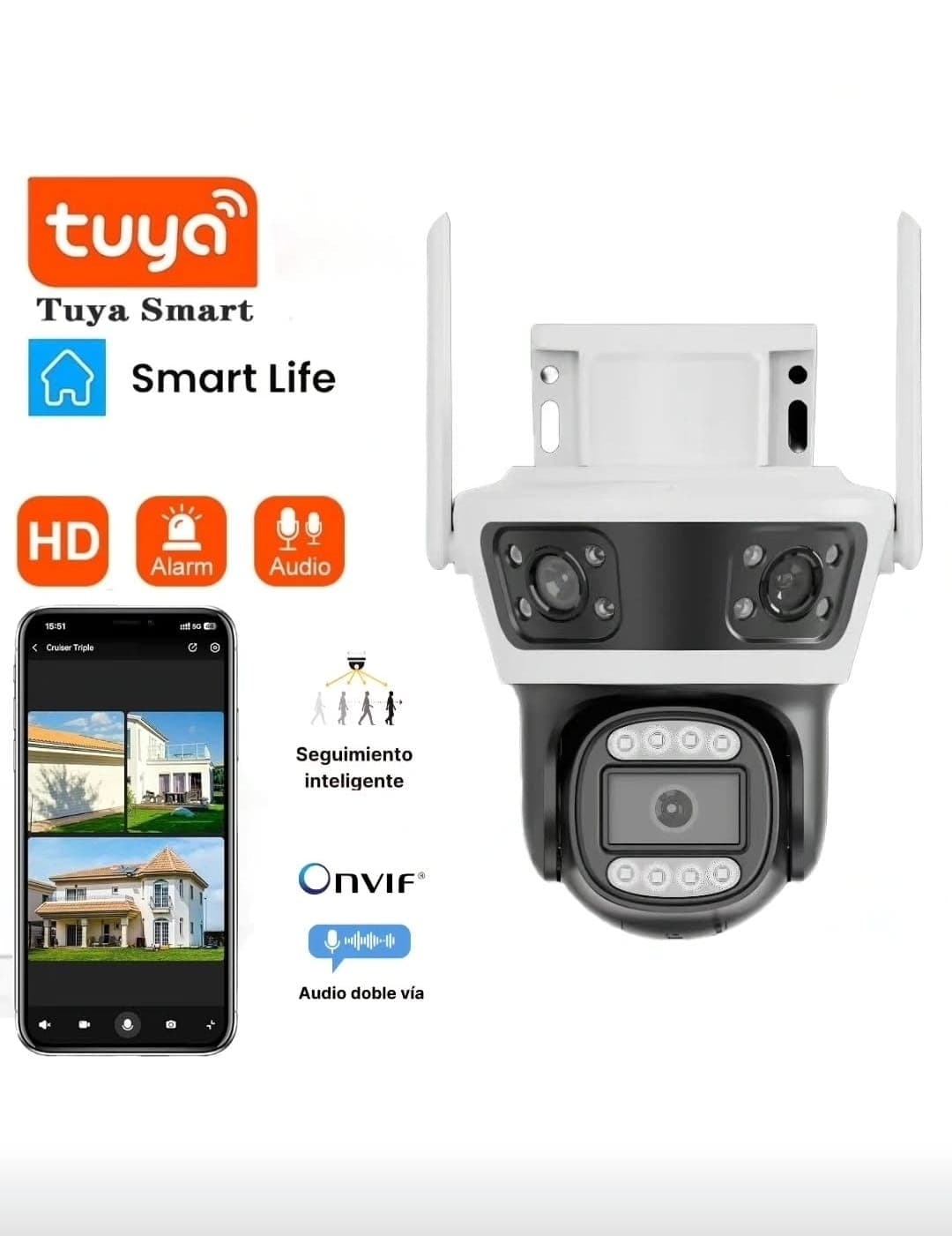 Q13-9MP Cámara Inteligente Tuya Smart para exterior
